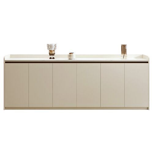 岩板吧台餐边柜一体家用客厅x沙发后靠长条桌实木隔断窄储物柜定