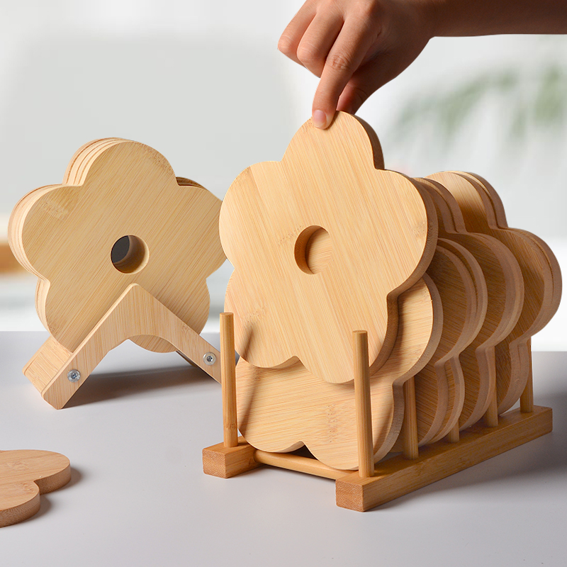 加厚隔热垫餐桌垫防烫碗垫子家用实木质砂锅垫盘垫珐瑯楠竹垫桌子