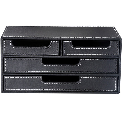 多功能桌面收纳盒杂物收纳箱创意抽屉收纳柜多层办公收据收纳盒