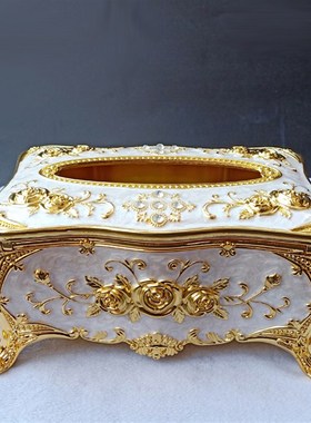 包邮欧式雕花纸巾盒白色金属镀银纸巾筒餐巾纸盒酒店用品