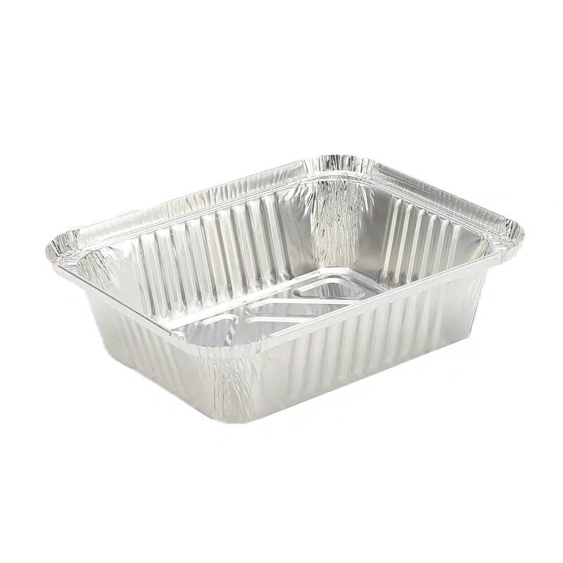 185/1813锡纸盒焗饭意面烧烤一次性加厚铝箔餐盒长方形锡纸打包盒
