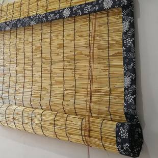 包邮 新款 芦苇帘子包边遮光办公室卷帘田园百叶窗帘门帘隔断帘竹帘
