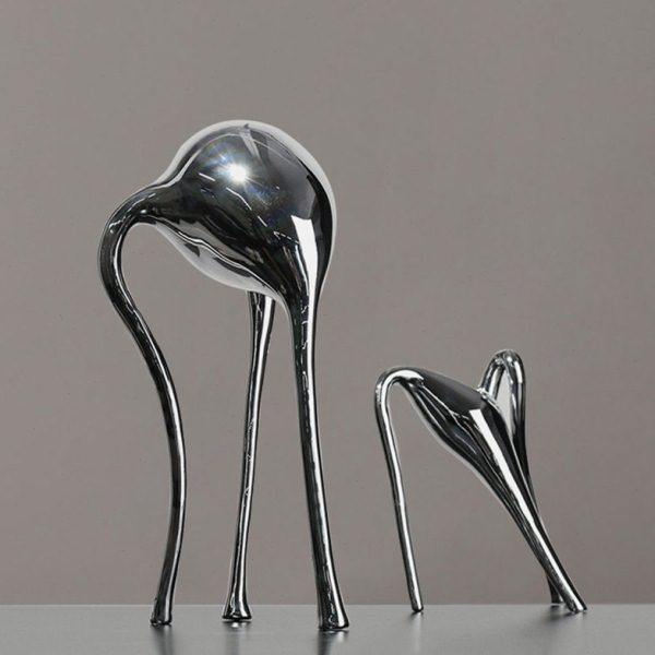 样板间抽象电镀银色树脂摆件家居软装客厅桌面装饰品轻奢级端,饰品/流行首饰/时尚饰品新,摆件,淘宝优惠券,粉丝福利购,淘宝优惠卷