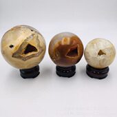 吉诺水晶 厂家水晶晶洞玛瑙开口笑圆球 聚盆摆件工艺品