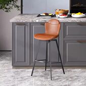 可旋转脚凳吧台凳北欧式 简约网红铁艺轻奢靠背脚吧台椅子796