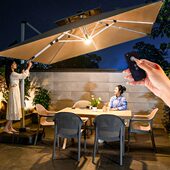 户外遮阳伞罗马伞庭院伞太阳伞摆摊商用花园大型露台室外方形雨棚