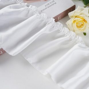 503 饰配件沙发奶油风M 法式 窗帘木耳花边侧边拼接唯美立边缝边装