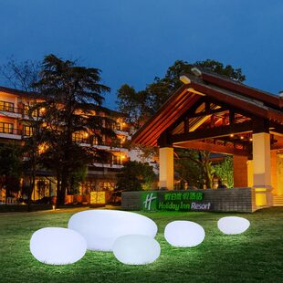 景观发光座椅公园椅坐凳子广场室外商场椅子休闲网红户外石头灯