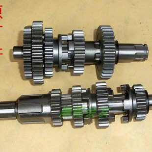 CG125珠江幸福花猫四档五档主副轴主付轴总成套齿发动机齿轮档齿