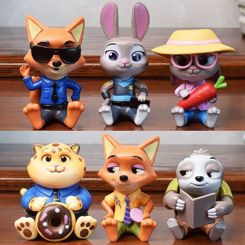 车载摆件肩靠肩疯狂动物城朱迪尼克汽车内中控台屏幕摆件装饰公仔