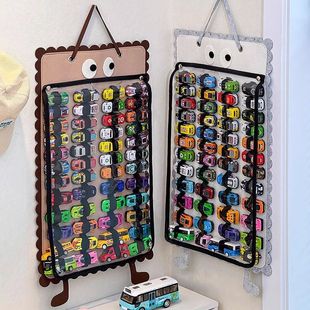 玩具汽车收纳包墙上小神器壁挂儿童风火轮多美卡合金模型车展示挂