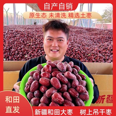 正宗新疆和田大枣自家种植原生态树上自然吊干枣精选土枣产地直发