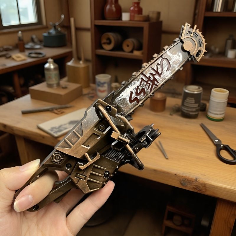 三角洲电锯惊魂全合金红狼皮肤专属游戏周边实物武器模型摆件