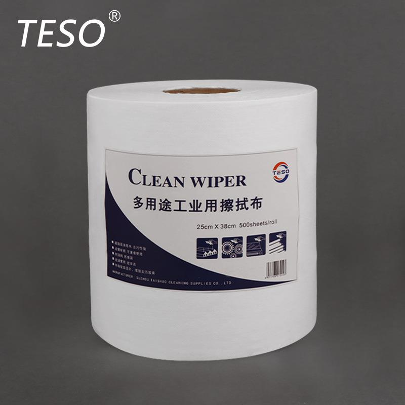 TESO白色工业擦拭布62501吸油吸水汽车设备精密零件多用途大卷纸