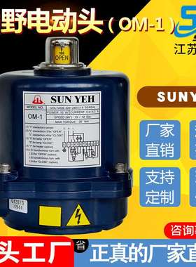 山野SUNYEH电动执行器 弹簧复位单双作用电动头 OM-1电动执行机构