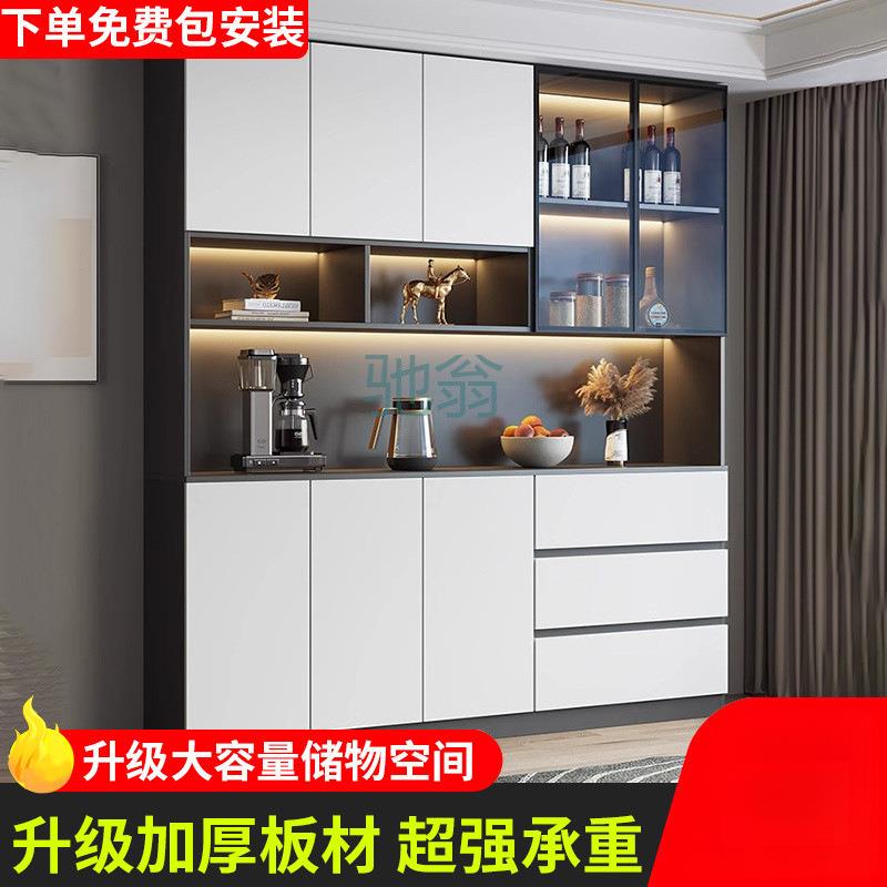 FN6实木餐边柜储物高柜一体靠墙简约客厅轻奢柜子家用酒柜收纳置