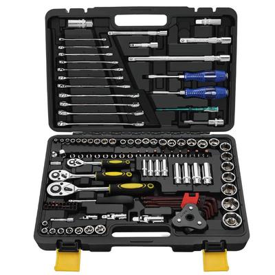 工厂直销121件汽修工具套装棘轮扳手亚光处理50BV30套筒扳手工具