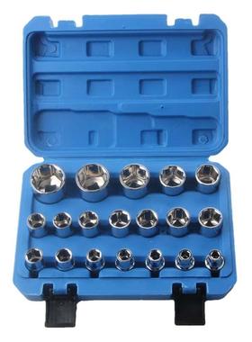汽修套筒套装19件套21pcs1/2大飞六角梅花套筒扳手组合工具