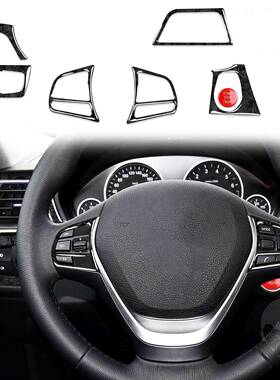 适用13-16款宝马新3系F303GT系F34方向盘按键黑色雀眼纹内饰改装