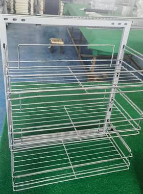 东南亚款橱柜窄拉篮和厨房侧拉篮三层调味瓶侧拉蓝threelayers