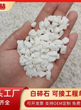 白石子庭院铺路园林造景6-9mm白色砾石50斤装白卵石水洗石