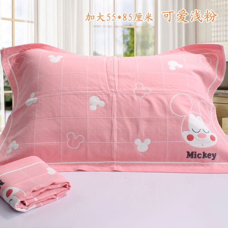 纯棉纱布枕巾1对加大加厚55&times;85CM全棉婚庆枕头铺巾柔软吸水包邮