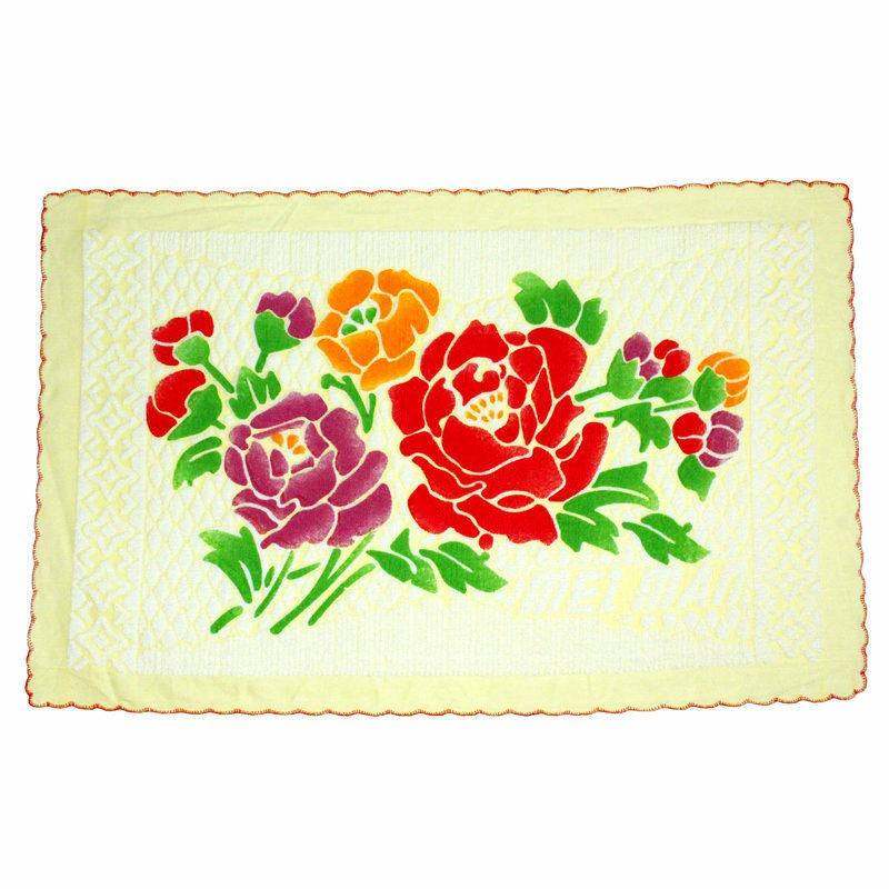 全棉老上海枕巾凹凸提花月牙边复古枕巾少数民族包头巾74*48cm,床上用品,枕巾,淘宝优惠券,粉丝福利购,淘宝优惠卷