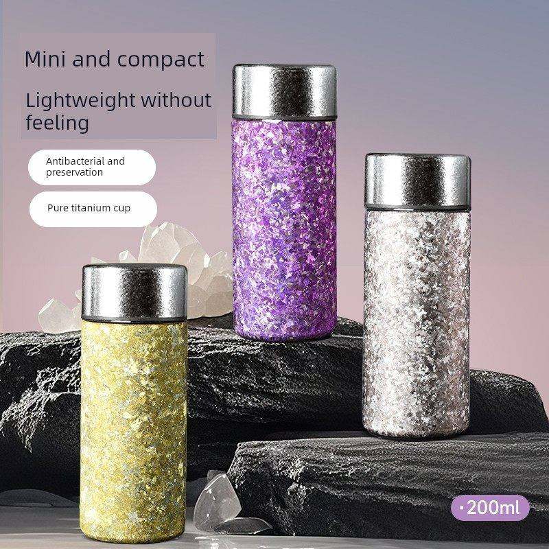 纯钛保温杯钛杯燕窝杯女士便携口袋杯迷你随身随手口红杯水杯小巧,餐饮具,保冷/保温杯,淘宝优惠券,粉丝福利购,淘宝优惠卷