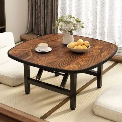 炕桌可折叠家用吃饭土炕桌4人6人炕上饭桌农村老式正方形桌子地桌