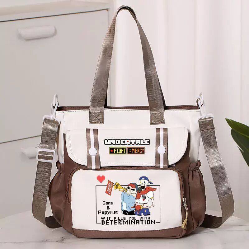 传说之下周边单肩背包初中小学生二次元上课补习包斜挎书包手提袋,模玩/动漫/周边/娃圈三坑/桌游,动漫背包/钱包/箱包,淘宝优惠券,粉丝福利购,淘宝优惠卷