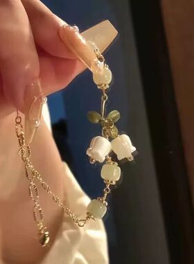 3新中式铃兰花竹节手链女ins小众设计新款中国宫廷风高颜值手串女