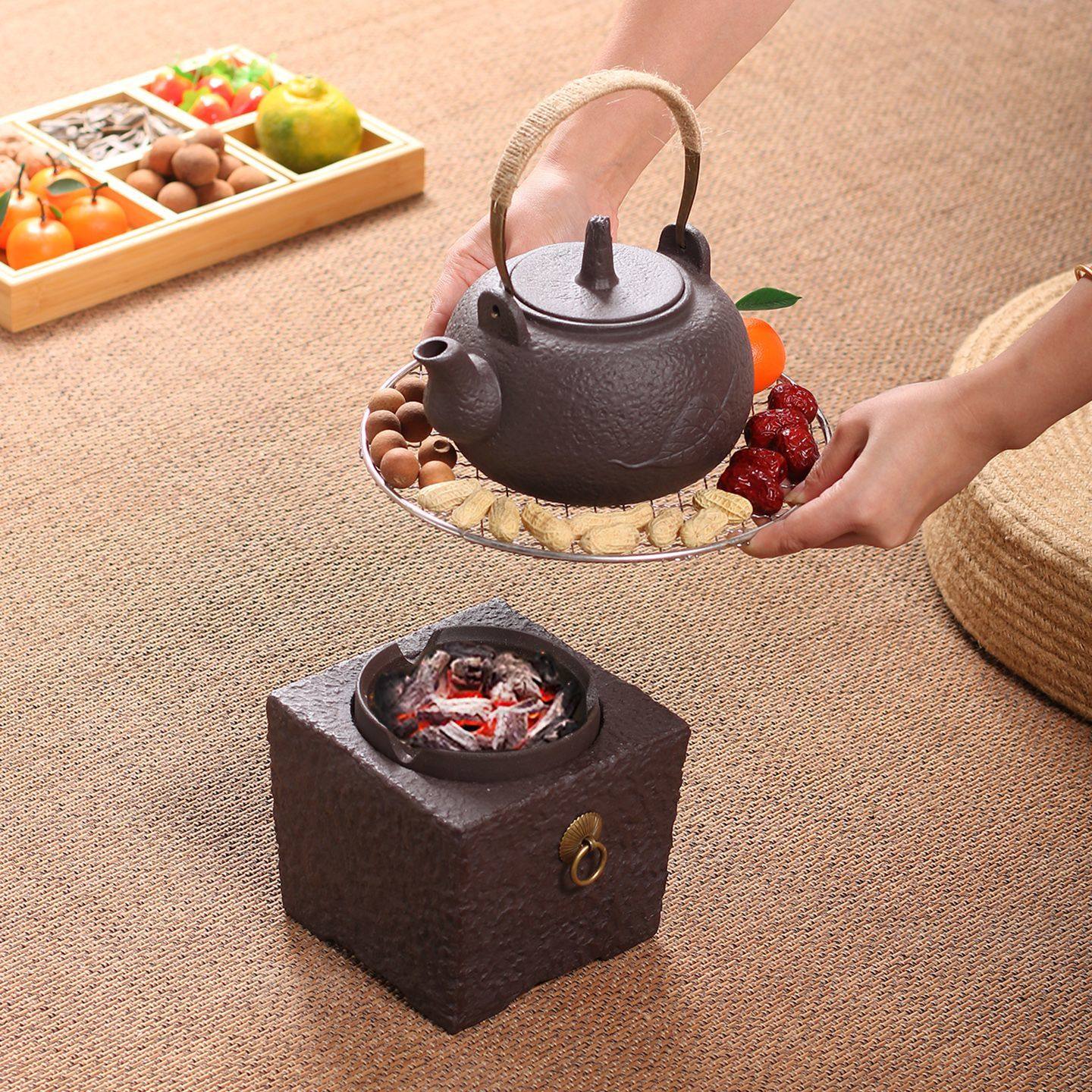 煮茶壶围炉烤火炉套装2025新款器具全套家用室内电陶炉碳炉干烧炭,餐饮具,茶壶,淘宝优惠券,粉丝福利购,淘宝优惠卷