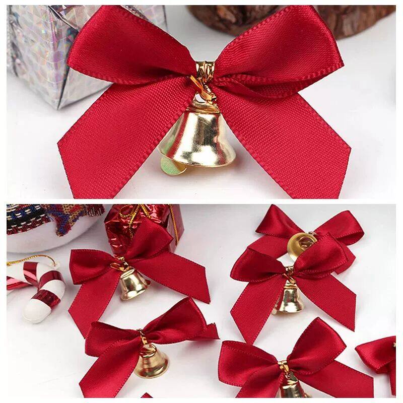 Christmas Bow Tie 10 Pcs cate Bowknot Bells Christmas Gift B