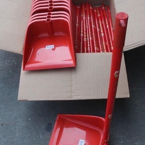 塑料加厚耐用垃圾铲单个家用装铲簸箕木柄清洁畚斗学校宿舍