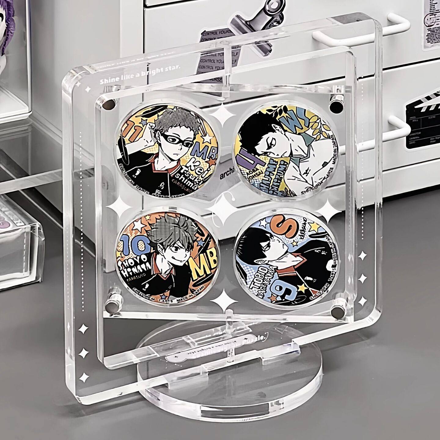 谷子展示架吧唧收纳盒透明亚克力动漫周边徽章框密封防尘吧唧卡砖,模玩/动漫/周边/娃圈三坑/桌游,谷美,淘宝优惠券,粉丝福利购,淘宝优惠卷