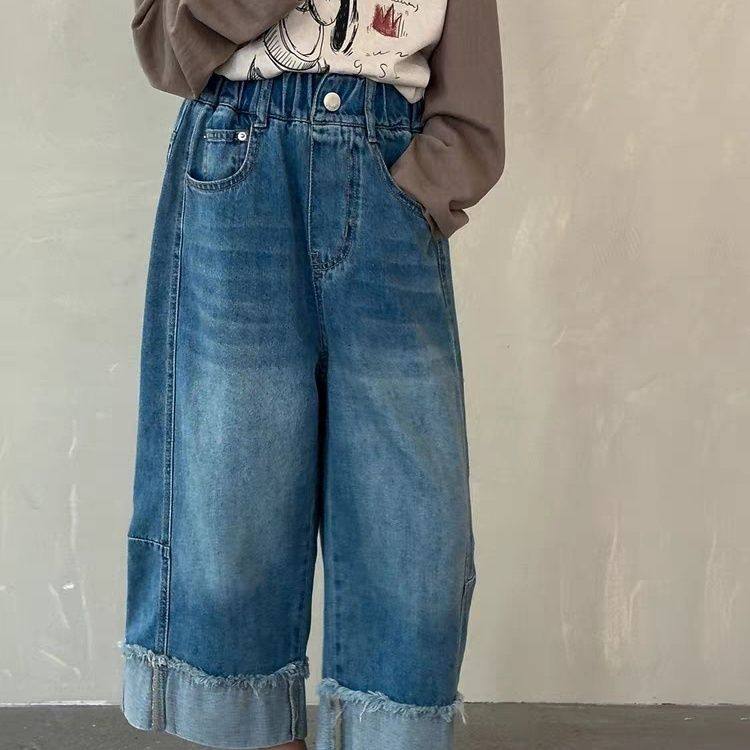 女童牛仔裤2025新款儿童秋季直筒裤洋气韩版春秋款女大童休闲裤子,童装/婴儿装/亲子装,儿童牛仔裤,淘宝优惠券,粉丝福利购,淘宝优惠卷