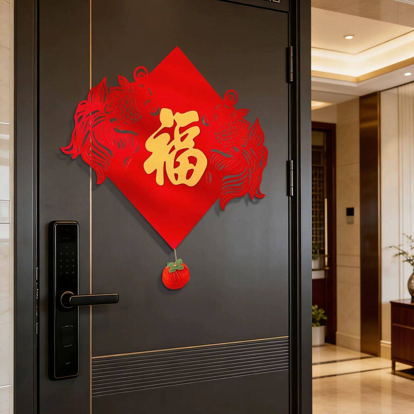 福字门贴马年福字门贴2026新年立体大福字入户门磁吸款高端春节