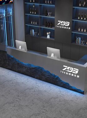 工业不锈钢台球厅前台收银台餐厅酒吧简约接待清仓健身房定制吧台