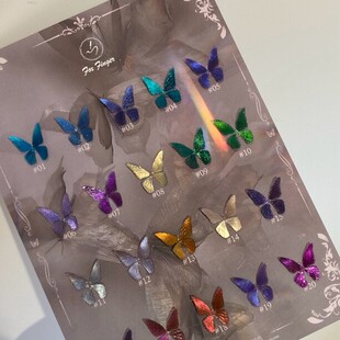 FOXFINGER豆汤新款《蝴蝶收藏家》系列美甲百搭常用猫眼