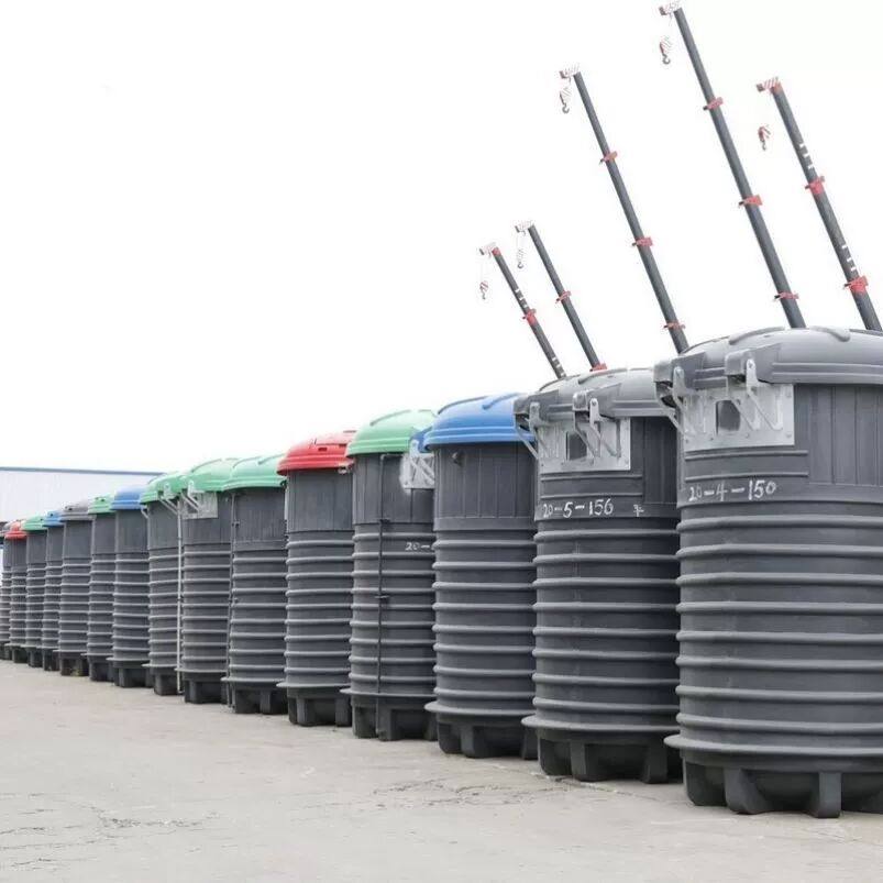 660升/240升/400升/1100升智能地埋式分类垃圾桶设备图片 介绍