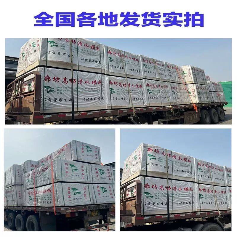 厂家直销建筑模板工地支模木板红板覆膜板黑板桥梁竹胶板胶合板