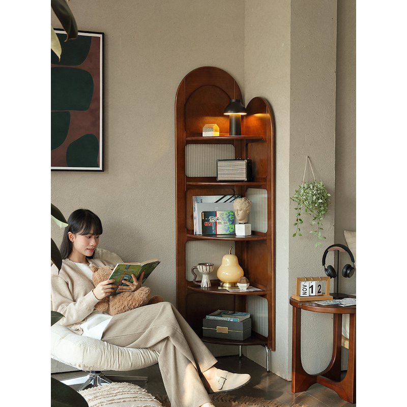 转角屏风柜法式实木置物书架中复古沙发边玻璃落地拐墙角床头隔断,住宅家具,角几/边几,淘宝优惠券,粉丝福利购,淘宝优惠卷