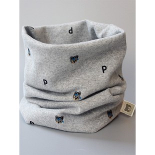 A类纯棉宝宝围脖儿童秋冬脖套男小孩冬季 套头婴儿围巾防风保暖女