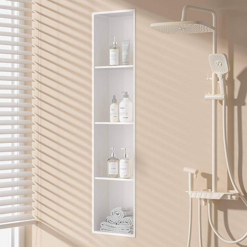 定制不锈钢壁龛浴室嵌入式奶油风白色卫生间成品置物架电视柜隔板