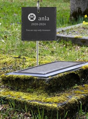 定制个性化宠物纪念石园艺插牌石板猫狗小宠纪念牌