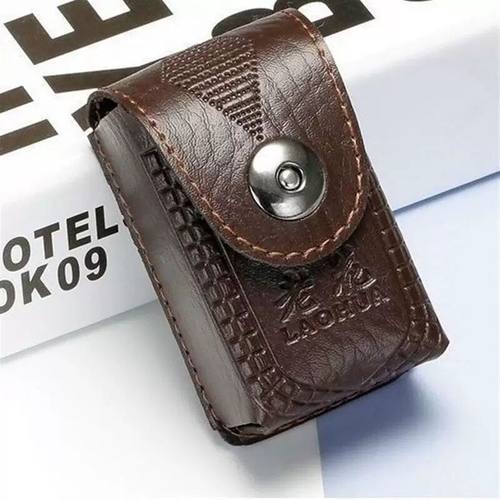 2025新款眼镜盒折叠头层牛皮真皮手感老花镜防压可穿皮带挂腰包男