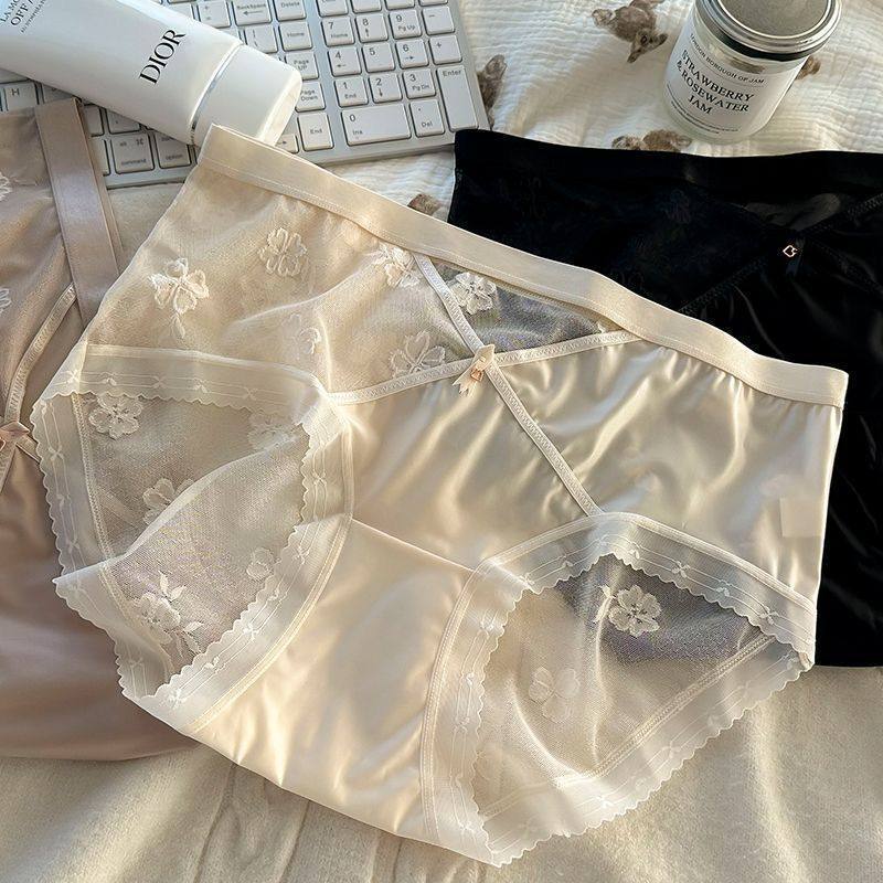 内裤女士大码中腰胖mm全纯棉抗菌裆蕾丝性感纯欲夏季薄款2025新款,女士内衣/男士内衣/家居服,女三角裤,淘宝优惠券,粉丝福利购,淘宝优惠卷