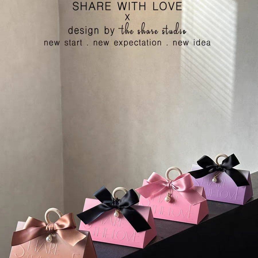 结婚新款喜糖糖盒盒子订婚专用婚礼高级手提糖果礼盒空盒婚庆ins