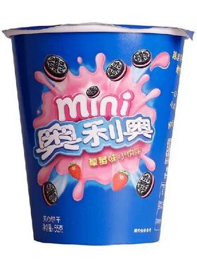 奥利奥（Oreo） Mini夹心小饼干 草莓口味办公室宅家休闲零食55g