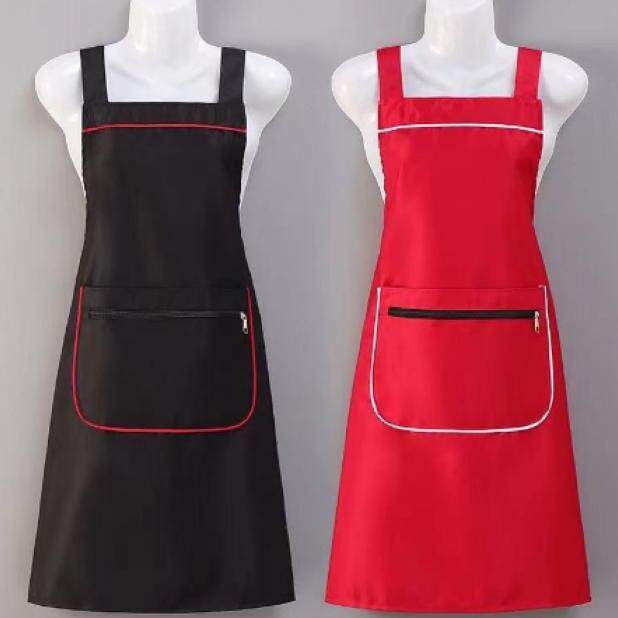 新款拉链双口兜透气围裙耐磨耐脏围腰护衣家用工作服可定制logo